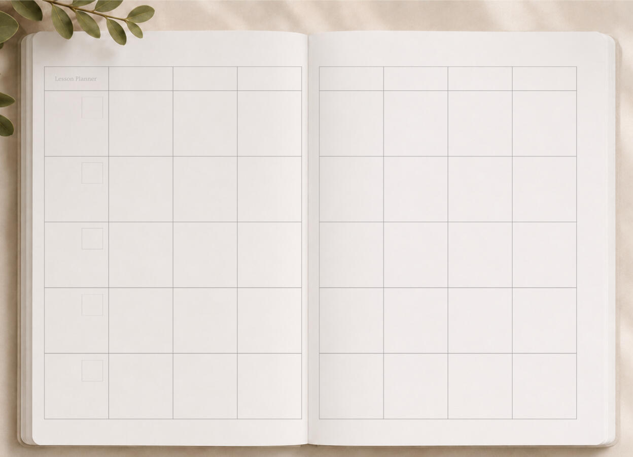Weekly Lesson Plan Mockup